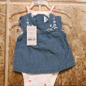 Carter's 3 piece set (shirt, shorts, onesie set)